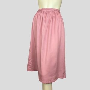 Vintage Pink Skirt‎ Women Barbiecore Barbie Retro Tie Belt A-Line Gathered Waist